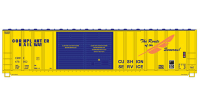 Cornplanter Railway Double Box Car Yellow Blue Scheme Decals