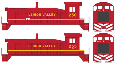 Lehigh Valley Locomotive Switcher Decals