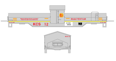 Kansas City Southern MOW Scale Test Car Decals