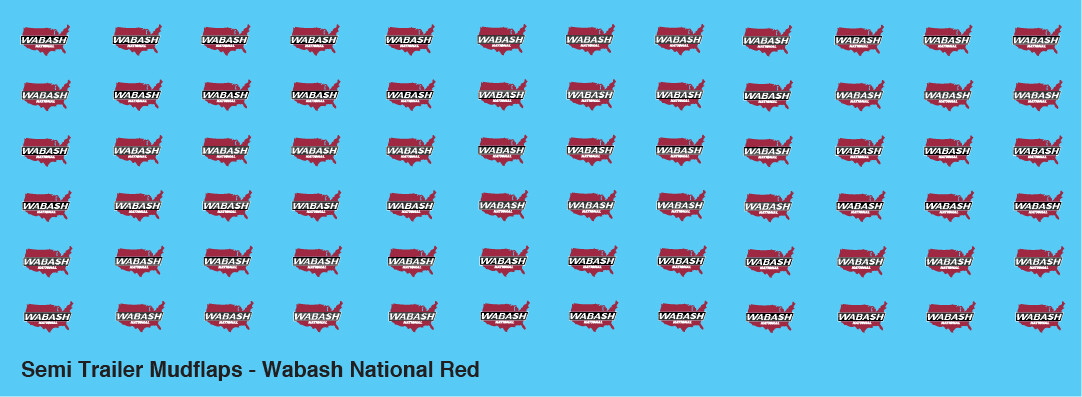 Semi-Trailer Mud Flap Decals - Wabash National Red