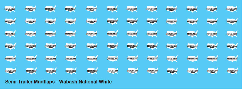 Semi-Trailer Mud Flap Decals - Wabash National White