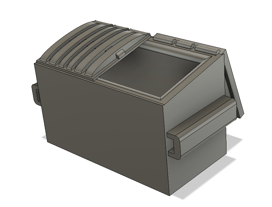 N Scale Detail Parts - Dumpster 2 Yard Half Open (Qty 2)