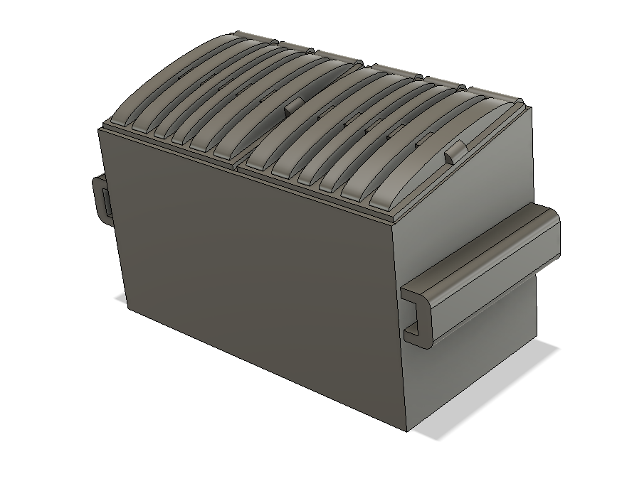 N Scale Detail Parts - Dumpster 2 Yard Closed (Qty 2)