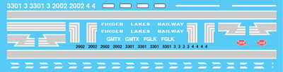 Finger Lakes Railway SD and GP38s Locomotive Decal Set