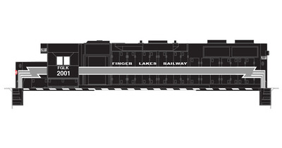 N Scale - Finger Lakes Railway SD and GP38s Locomotive Decal Set