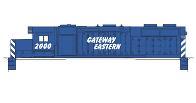 HO Scale - Gateway Eastern (GWWE) Locomotive Decal set