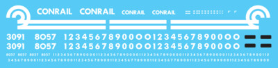 HO Scale - Conrail EMD Hood Unit (76-91) Decal Set