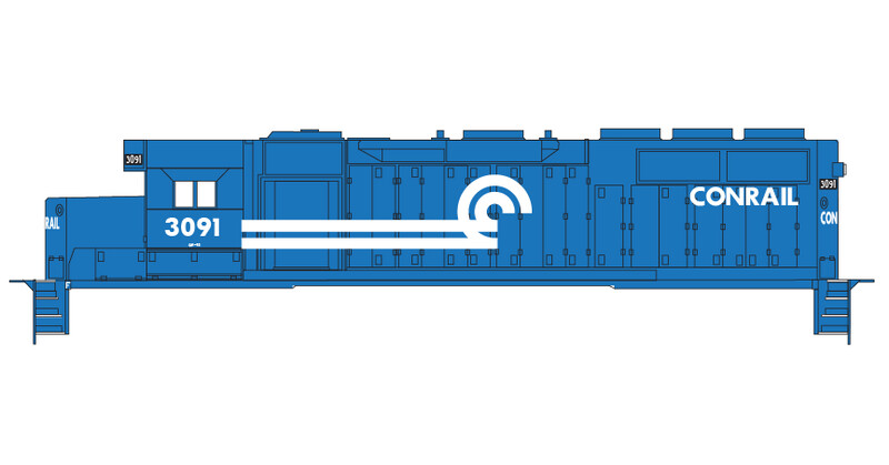 Conrail EMD Hood Unit (76-91) Decal Set