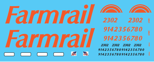 Farmrail GP38 Locomotive Decals