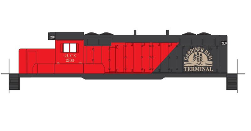 Gardiner Dam Terminal - JLCX 2100 Locomotive Decal Set
