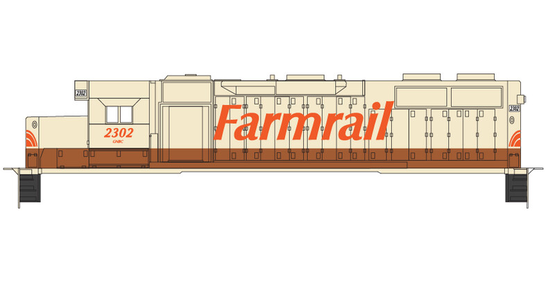 Farmrail GP38 Locomotive Decals