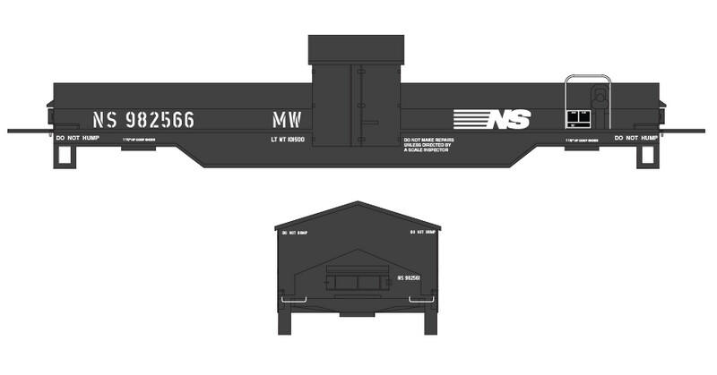 Norfolk Southern Scale Test Car Decal Set