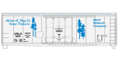 Bend Millwork 40ft Plug Door Box Car Decals