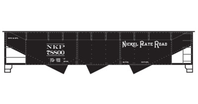 Nickle Plate 3 bay Off Set Open Hopper Decals