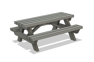 N Scale Detail Parts - Picnic Table (Qty 2)