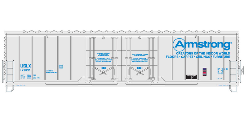 Armstrong Lumber Products 53ft Box Car Decals