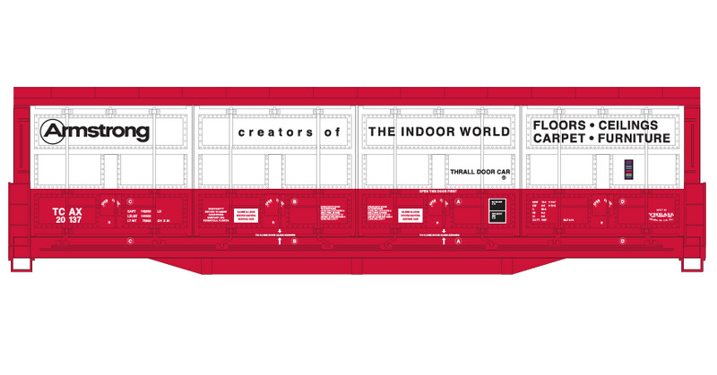 Armstrong Lumber Products All Door Box Car (Red) Decals
