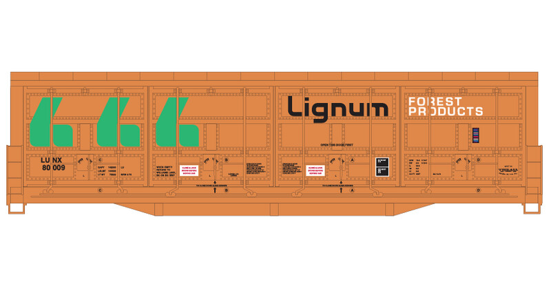 Lignum Lumber Orange All Door Box Car Decals