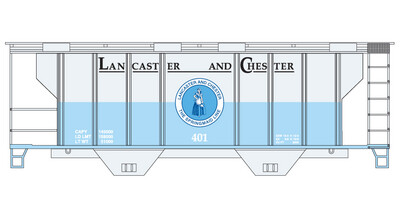 Lancaster Chester Covered Hopper PS2 2 Bay Decals