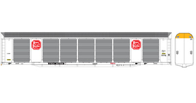 Kansas City Southern Bi-Level Autorack TTGX White Large Decals