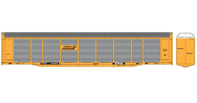 Conrail Bi-Level Autorack TTGX Black Logo Decals