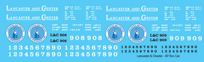 N Scale - Lancaster Chester 40ft Box Car Decals