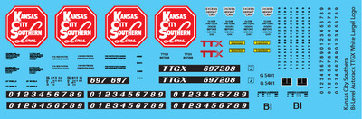 N Scale - KCS Bi-Level Autorack TTGX White Large Decals