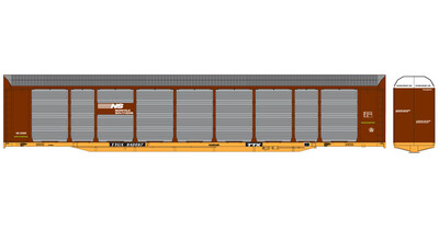 Norfolk Southern Bi-Level Autorack TTGX Brown Decals
