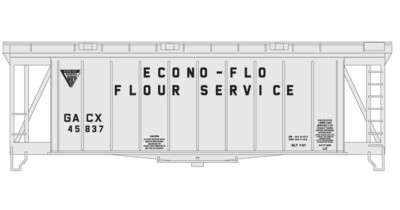 GACX Airslide Covered Hopper Econo Flow Decals