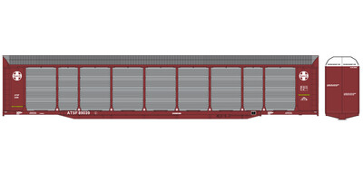 Santa Fe Bi-Level Autorack ATSF White Logo Decals