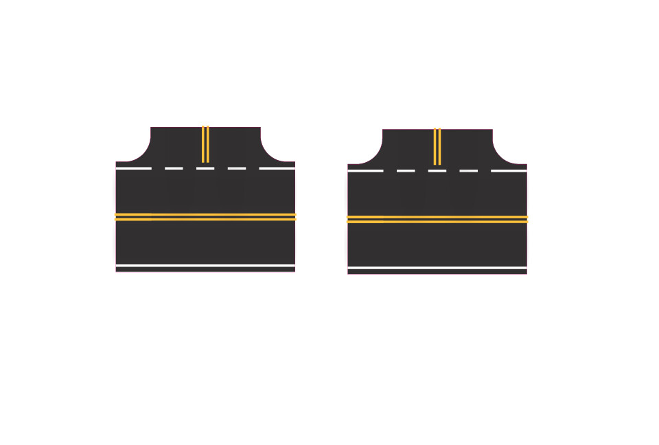 Easy Streets N - Fresh Asphalt Roadway - 3 Way Intersection
