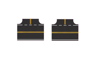 Easy Streets N - Fresh Asphalt Roadway - 3 Way Intersection