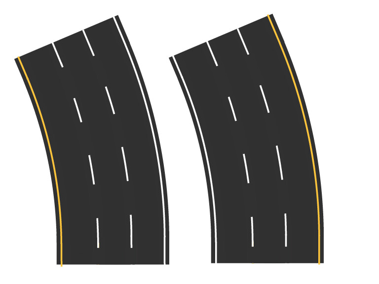 Easy Streets N - Fresh Asphalt-Broad Curve 3 Lane Interstate