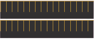 Easy Streets N - Fresh Asphalt-Yellow Straight Parking 1 Lane