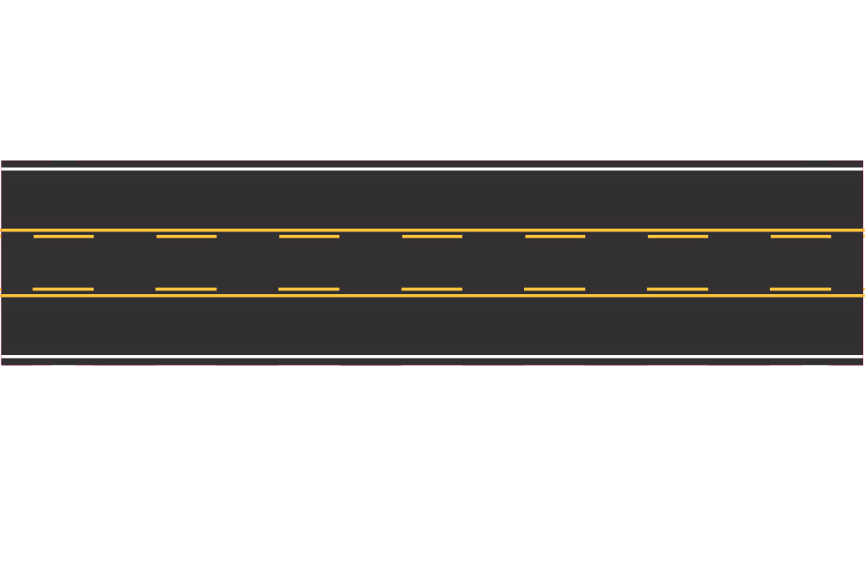 Easy Streets N - Fresh Asphalt-10in Center Turn Lane