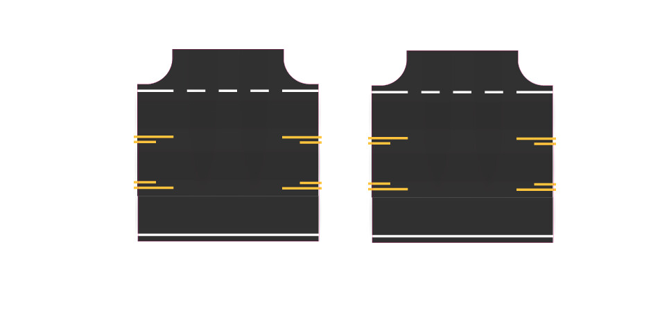 Easy Streets N - Fresh Asphalt-3 way Intersection Center Turn to Side Street