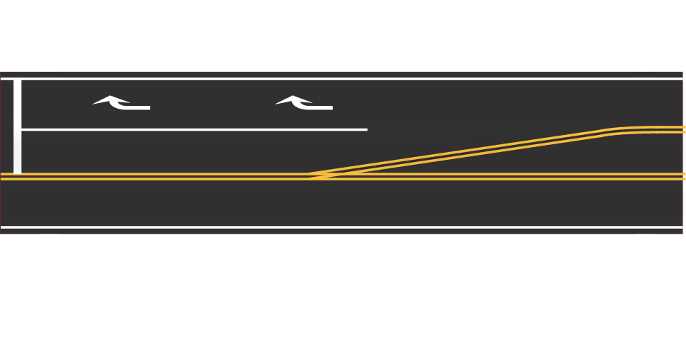Easy Streets N - Fresh Asphalt-10in Right Turn Lane