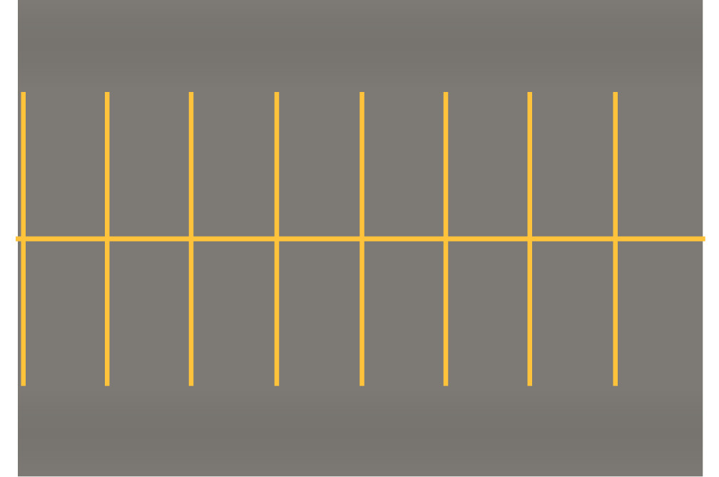 Easy Streets HO - Medium Asphalt-Yellow Straight Parking 2 Lanes