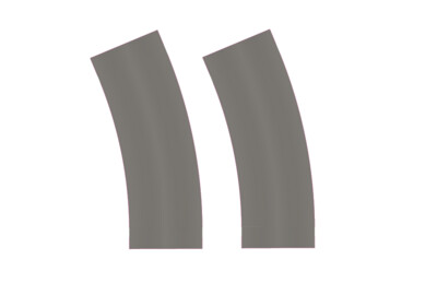 Easy Streets HO - Medium Asphalt-Broad Curve Driveway