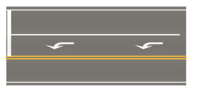 Easy Streets HO - Medium Asphalt-10in Right Turn Lane
