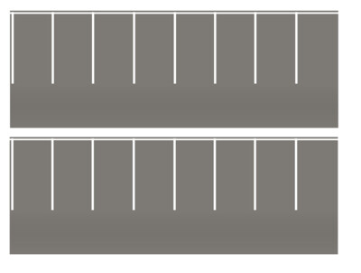 Easy Streets HO - Medium Asphalt-White Straight Parking 1 Lane