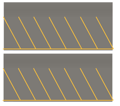 Easy Streets HO - Medium Asphalt-Yellow Angled Parking 1 Lane