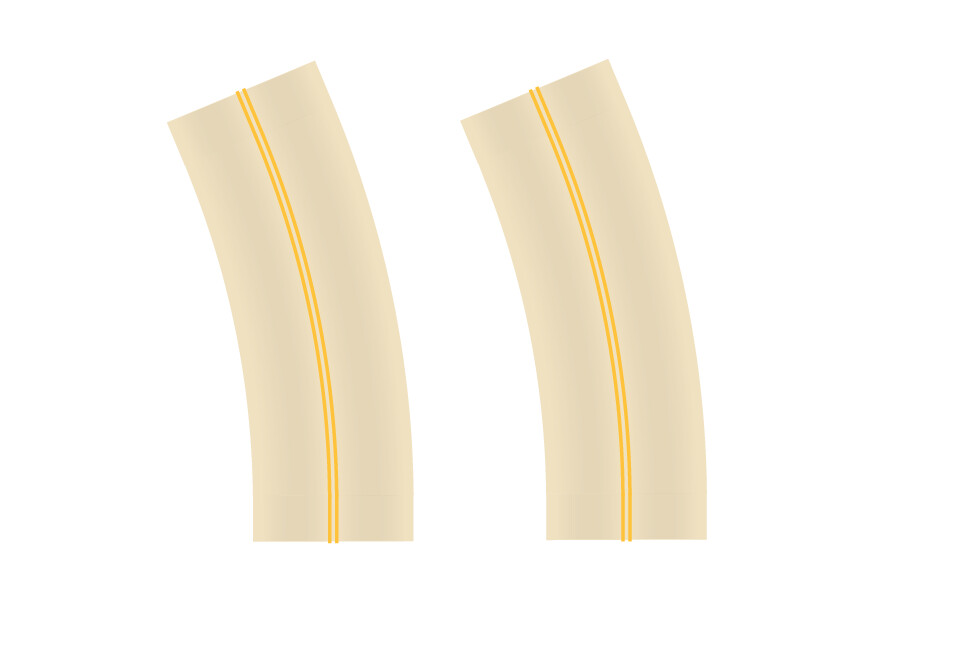 Easy Streets HO - Aged Concrete-Broad Curve No Passing no White