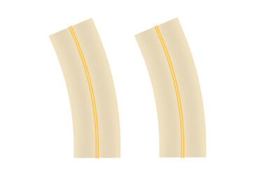 Easy Streets HO - Aged Concrete-Broad Curve No Passing no White