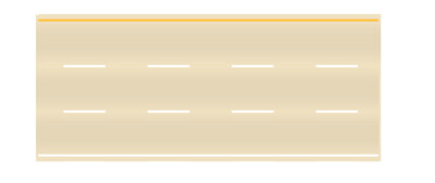 Easy Streets HO - Aged Concrete-10in 3 Lane Interstate