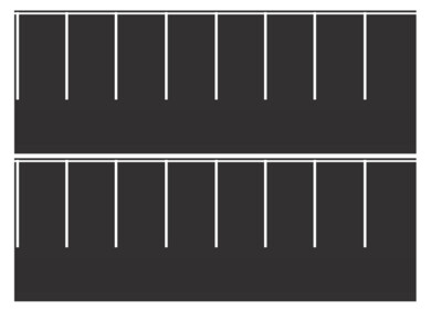 Easy Streets HO - Fresh Asphalt-White Straight Parking 1 Lane
