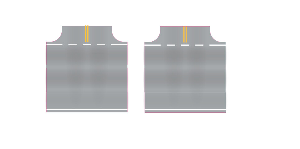 Easy Streets HO - Aged Asphalt-Intersection 3 Way 3 Lanes Wide No Yellow