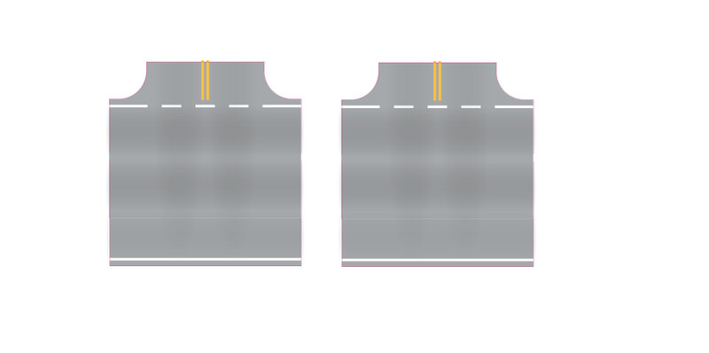 Easy Streets HO - Aged Asphalt-Intersection 3 Way 3 Lanes Wide No Yellow