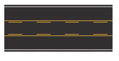 Easy Streets HO - Fresh Asphalt-10in Center Turn Lane