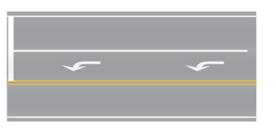 Easy Streets HO - Aged Asphalt-10in Left Turn Lane